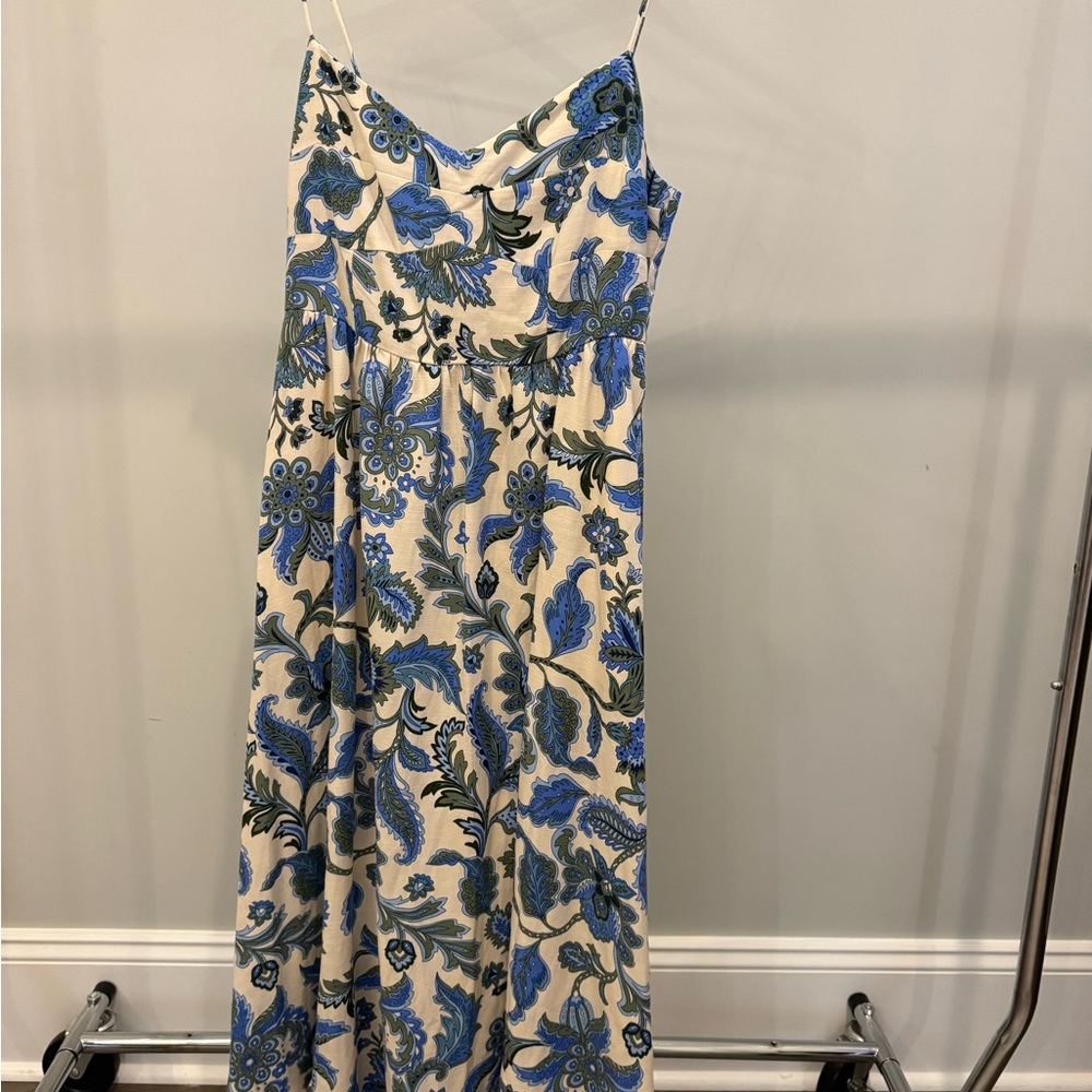 Zara maxi dress. Never worn. NWT. Blue and green - Picture 5 of 7